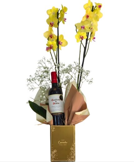kit Orquídea com Vinho